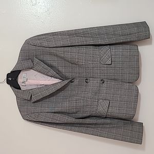 Tahari Grey Jacket with Pink and Black